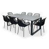 Zahradní designový set Strong + 8x křeslo GABY černé (2)