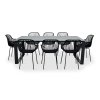 Zahradní designový set Strong + 8x křeslo GABY černé (3)