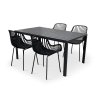 Moderní zahradní set Viking L + 4x křeslo GABY černé (2)