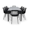 Moderní zahradní set Viking XL + 8x křeslo GABY černé (2)