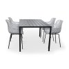 Moderní zahradní set Viking L + 4x křeslo GABY šedé (4)