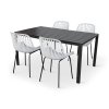Moderní zahradní set Viking L + 4x židle GABY šedá (2)