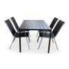 Zahradní jídelní set VIKING L + 4x židle RAMADA SILVER (1)