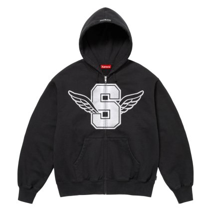 トップス supreme wings zip black L Supreme Wings Zip Up Hooded Sweatshirt 'Black' - NOFLEX
