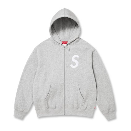 Supreme S Logo Zip Up Hooded Sweatshirt
