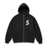 Supreme S Logo Zip Up Hooded Sweatshirt