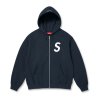 Supreme S Logo Zip Up Hooded Sweatshirt
