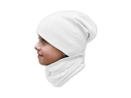 Dětský nákrčník, tunel na krk, bílý, Nojatex