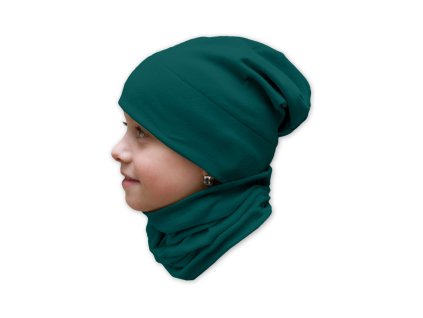 Dětský nákrčník, tunel na krk, zeleno modrý, Nojatex