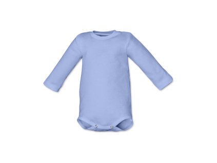 Kojenecké body dlouhý rukáv, dětské body s dlouhým rukávem, modré pomněnkové, Nojatex