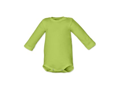 Kojenecké body dlouhý rukáv, dětské body s dlouhým rukávem, zelené hráškové, Nojatex