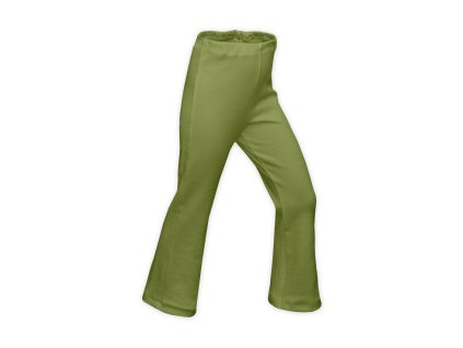 Dívčí legíny do zvonu, zelené olivové, Nojatex