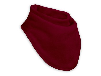 Dětský nákčník šátek flísový, bordó, Nojatex