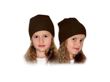 Dětská jarní podzimní čepice hnědá, Nojatex