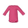 Kojenecké body dlouhý rukáv, dětské body s dlouhým rukávem, růžové tmavé, Nojatex