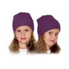 Dětská jarní podzimní čepice fialová, Nojatex