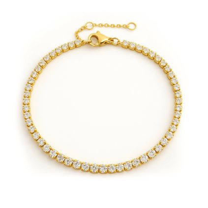 Pozlátený náramok Golden Sparkle so zirkónmi z chirurgickej ocele