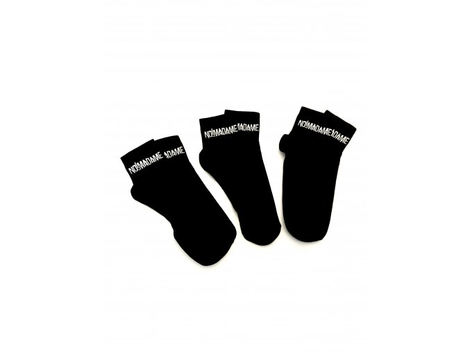 Středně vysoké ponožky Black 3-pack  Ponožky