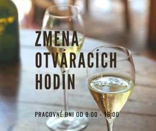 Od 1.6.2026 🍸 Pracovné dni od 9:00-16:00