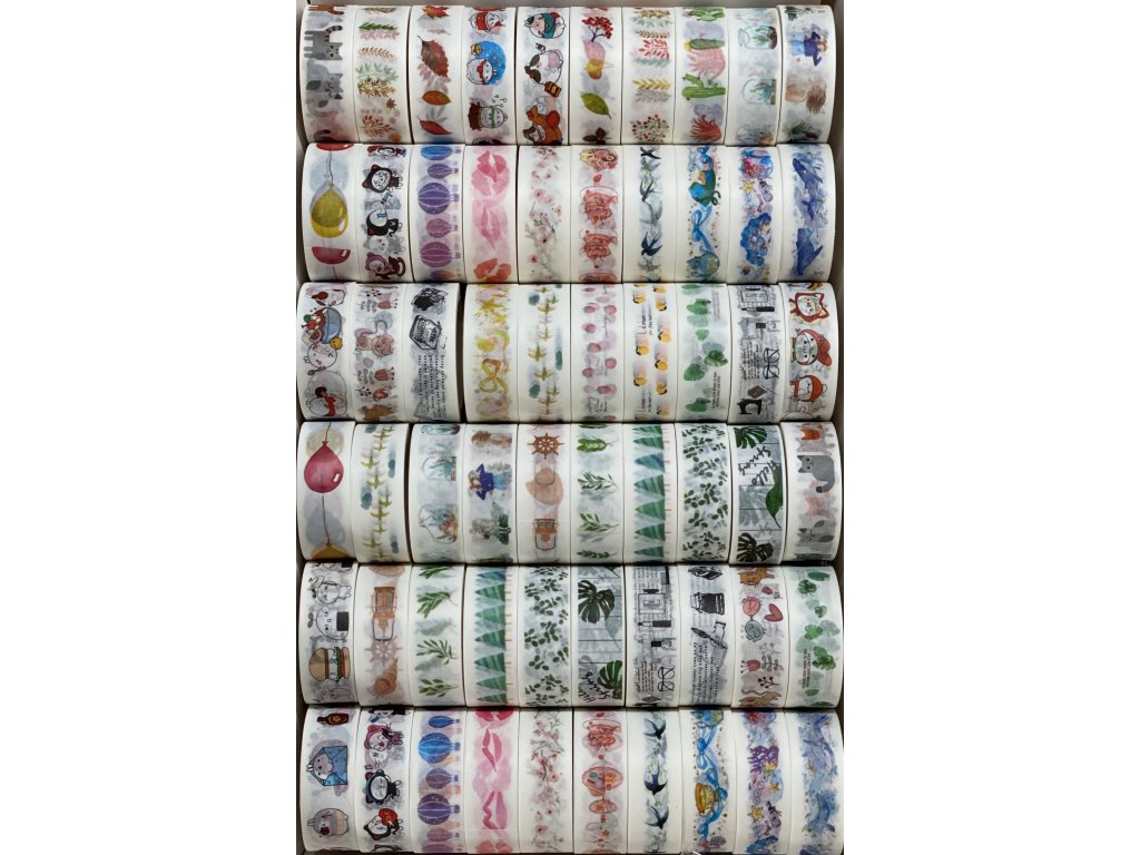 32 druhů různých washi pásek