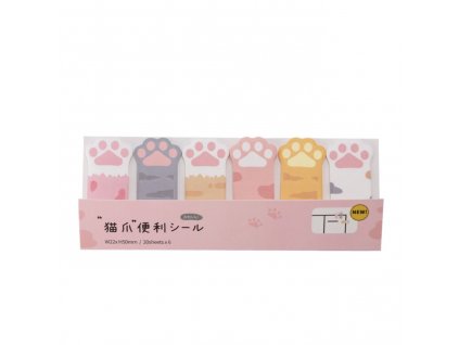 Sticky notes samolepící záložky na popisování - Kočičí tlapky