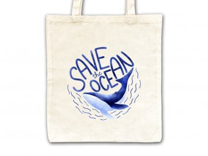 Plátěná taška save the ocean