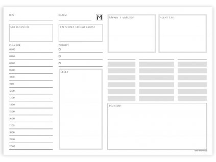 MINIMEE týdenní plánovač trhací (A4)