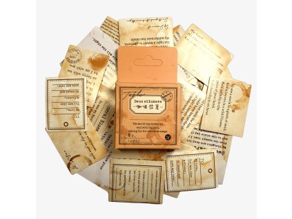 Sada samolepek - Retro dopisy (46ks)