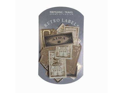 retro samolepky 30 šedé 2