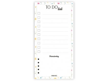 Trhací blok TO DO LIST - luční kvítí (90x180mm)