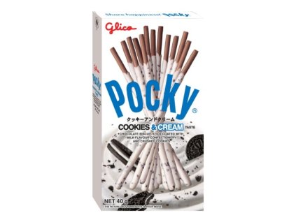 Pocky cookies and cream