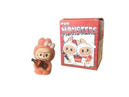 Mini figurka ve stylu Labubu (Coca Cola edition)