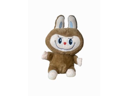 Plyšová příšerka ve stylu Labubu - hnědá