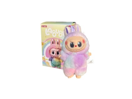 Plyšová figurka ve stylu Labubu - fialový Rainbow (V4 Rainbow edition)