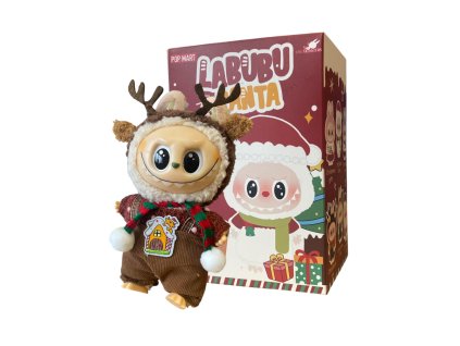Plyšová figurka ve stylu Labubu - Christmas elk (V7 Christmas edition)