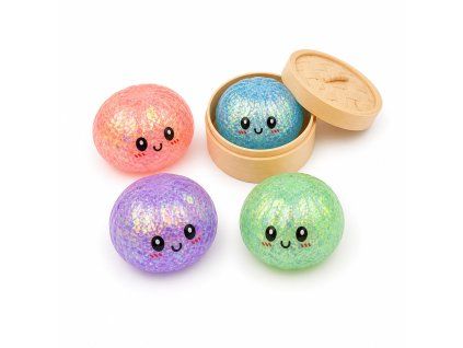 Antistresový mačkací knedlík třpytivá mini verze - Squishy Dumpling