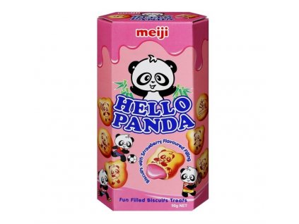 Hello Panda sušenky s jahodovou náplní