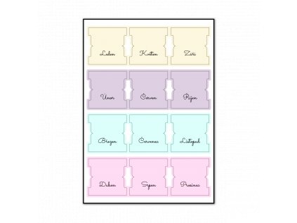 Stitky s napisem cover