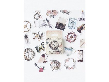 Samolepky vintage clock 2