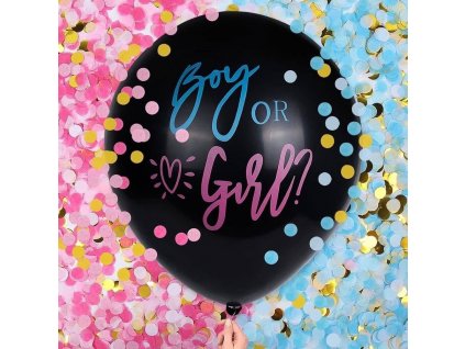 balonek s konfety holka nebo kluk