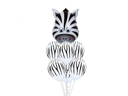 vesele balonky zebra