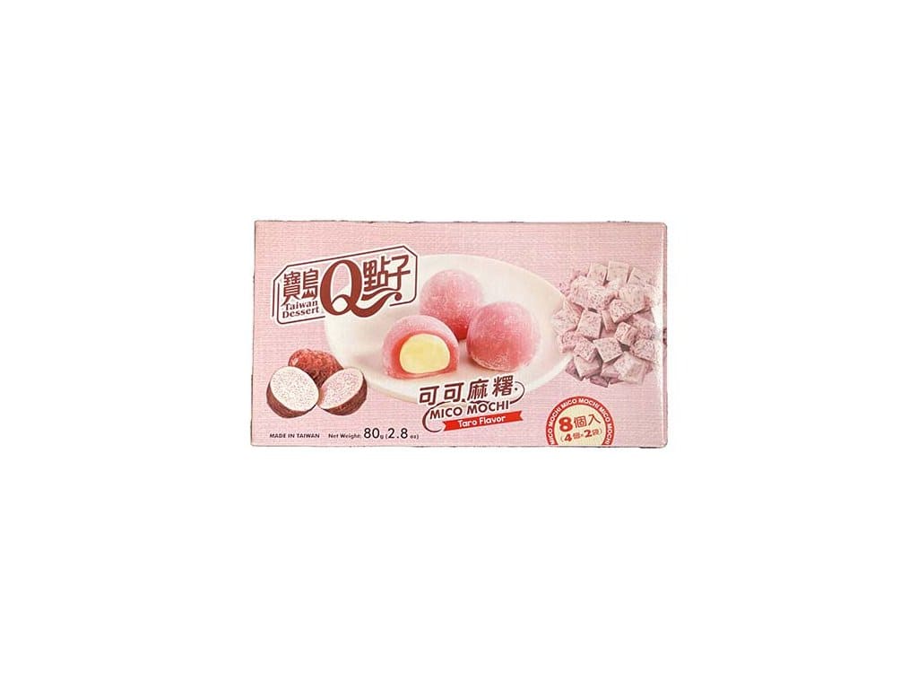 Q Brand mochi - rýžové koláčky s příchutí taro (80g)