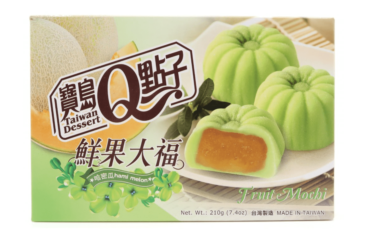 Q Brand Rýžové koláčky Mochi žlutý meloun PO EXPIRACI (210g)