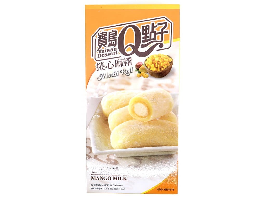 Q Brand mochi rýžové rolky s příchutí manga PO EXPIRACI (150g)