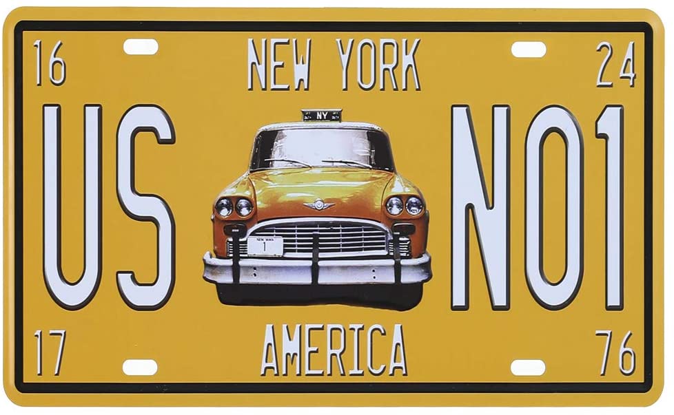 Plechová cedule - New York taxi US No.1 (S)
