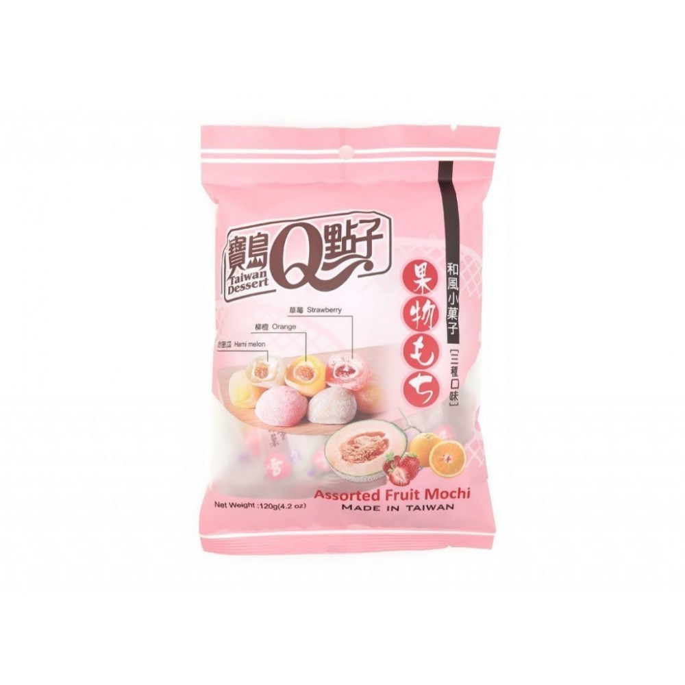 Q Brand rýžové koláčky mochi s příchutí ovocného mixu (120g)