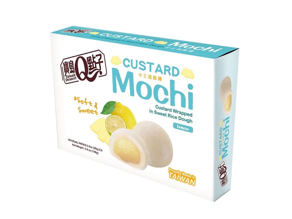 Q Brand mochi - rýžové koláčky s příchutí citrónu (168g)