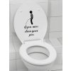 Humorná samolepka "If you miss, clean your piss"