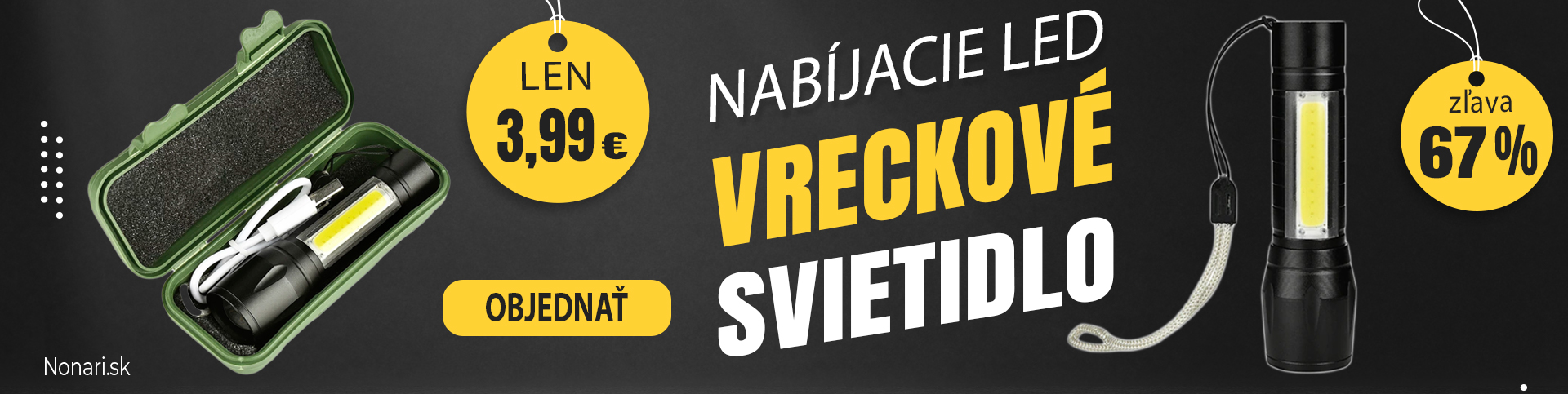 Nabíjacie LED vreckové svietidlo