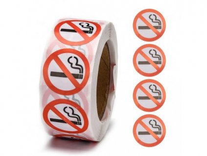 Samolepky na kotoučku kolečka Zákaz kouření (500 ks)